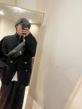 「SAINT LAURENT PARIS（サンローランパリ）のアイテム（バッグ）」を使った、yuuukeyさん（メンズ・164cm）の冬コーディネート