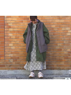 「MEDE19F（メデジュウキュウ）のアイテム（ワンピース/ドレス）」を使った、ともみさん（レディース・160cm）の冬コーディネート