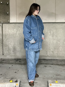 「アイテム（デニムジャケット）」を使った、SHさん（レディース・158cm）の秋コーディネート