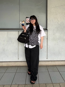 「MARC JACOBS（マークジェイコブス）のアイテム」を使った、SHさん（レディース・158cm）の夏コーディネート