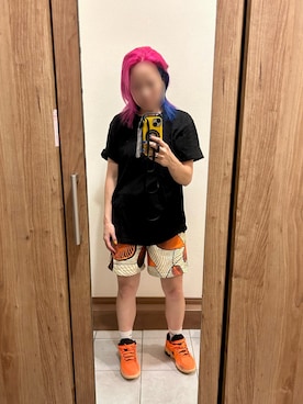 「NIKE（ナイキ）のアイテム（シューズ、オレンジ系）」を使った、DODOさん（レディース・159cm）の夏コーディネート