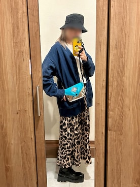 「雨の日」｜「アイテム（帽子）」を使った、DODOさん（レディース・159cm）の春コーディネート