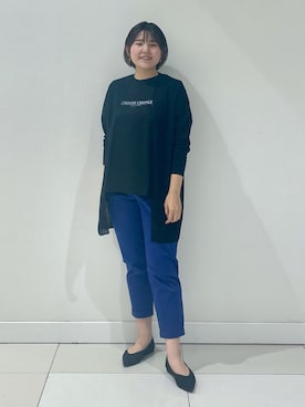 「ブルー×ブラック」｜「アイテム（その他）」を使った、YUUKIさん（レディース・157cm）の春コーディネート