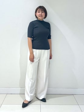 「アイテム（スーツジャケット、ブルー系）」を使った、YUUKIさん（レディース・157cm）の夏コーディネート