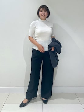 「アイテム（スーツジャケット、グレー系）」を使った、YUUKIさん（レディース・157cm）の夏コーディネート