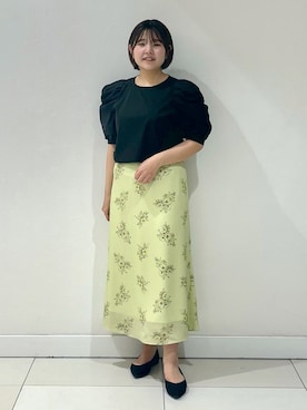 「袖ボリューム」｜「アイテム（その他）」を使った、YUUKIさん（レディース・157cm）の春コーディネート