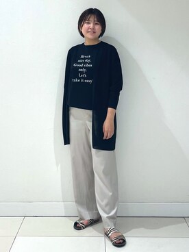 「ドルマンスリーブ」｜「アイテム（その他）」を使った、YUUKIさん（レディース・157cm）の春コーディネート