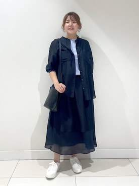 「INDIVI（インディヴィ）のアイテム」を使った、YUUKIさん（レディース・157cm）の春コーディネート