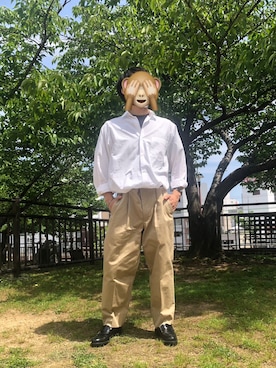 「SCYE BASICS（サイベーシックス）のアイテム」を使った、kazukingさん（メンズ・163cm）の春コーディネート