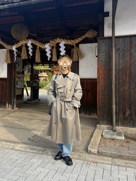 「アイテム（トレンチコート）」を使った、kazukingさん（メンズ・163cm）の秋コーディネート