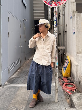 「HELLO SUNRISE（ハローサンライズ）のアイテム」を使った、らいさん（メンズ・165cm）の春コーディネート