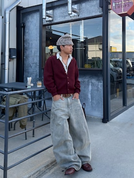 「アイテム（カーディガン/ボレロ）」を使った、らいさん（メンズ・165cm）の秋コーディネート