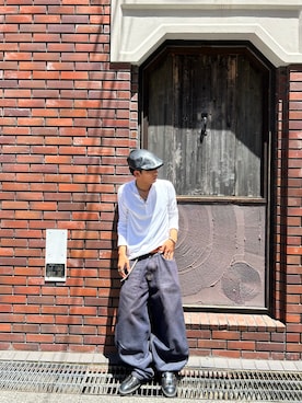 「アイテム（ローファー）」を使った、らいさん（メンズ・165cm）の夏コーディネート