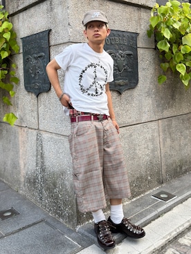 「アイテム（パンツ）」を使った、らいどさん（メンズ・165cm）の夏コーディネート