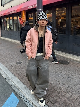 「Supreme （シュプリーム）のアイテム」を使った、らいさん（メンズ・165cm）の春コーディネート