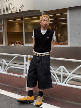 「リジットデニム」｜らいさん（メンズ・165cm）の春コーディネート