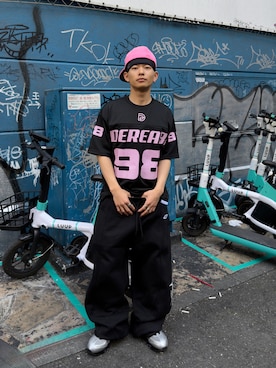 「Supreme （シュプリーム）のアイテム（帽子）」を使った、らいさん（メンズ・165cm）の春コーディネート