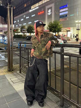 「アイテム（ブーツ）」を使った、らいさん（メンズ・165cm）の秋コーディネート