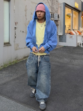 「アイテム（シューズ）」を使った、らいどさん（メンズ・165cm）の秋コーディネート