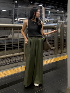 「Riberry（リベリー）のアイテム」を使った、mgoomiさん（レディース・155cm）の夏コーディネート