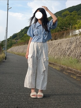 「アイテム（チーク）」を使った、chocolateさん（レディース・162cm）の夏コーディネート