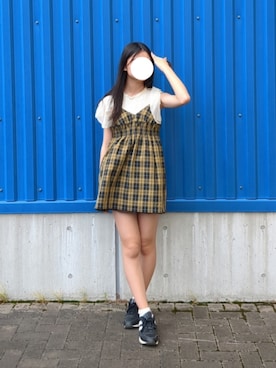 「アイテム（チーク）」を使った、chocolateさん（レディース・162cm）の秋コーディネート