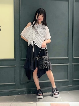 「アイテム（タンクトップ）」を使った、ぁゅゅさん（レディース・154cm）の夏コーディネート