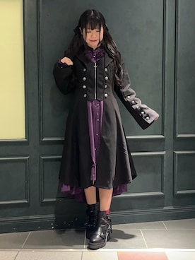 「アイテム（チェスターコート）」を使った、ぁゅゅさん（レディース・154cm）の秋コーディネート
