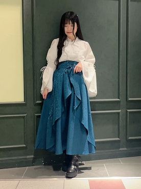 「アイテム（チャーム）」を使った、ぁゅゅさん（レディース・154cm）の秋コーディネート