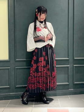 「アイテム（チャーム）」を使った、ぁゅゅさん（レディース・154cm）の夏コーディネート
