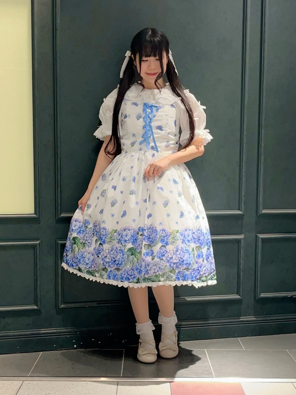 椿姫 Chalmiereハイドレンジアジャンパースカートラベンダー 椿姫 Chalmiereハイドレンジアジャンパースカートラベンダー