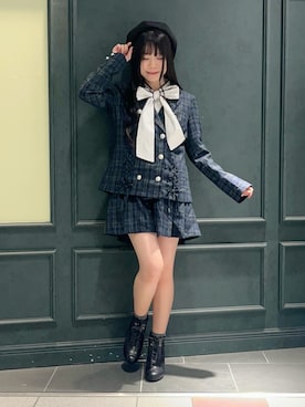 「アイテム（帽子）」を使った、ぁゅゅさん（レディース・154cm）の秋コーディネート
