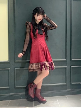 「アイテム（ワンピース）」を使った、ぁゅゅさん（レディース・154cm）の秋コーディネート