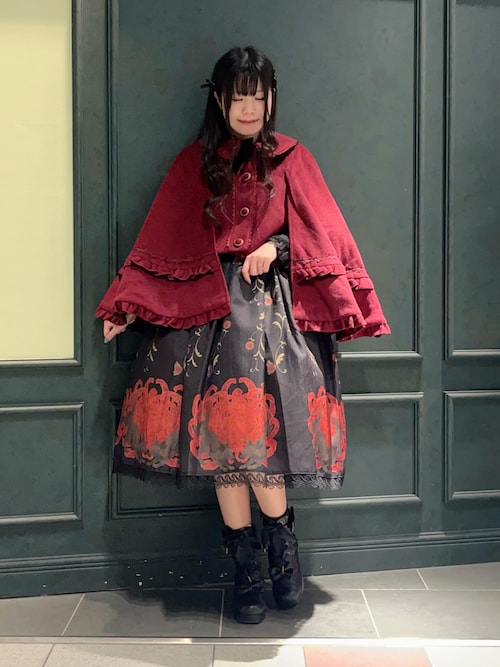 フリルケープ付きコート アイシング・フリル ケープ付きプリンセスラインコート | HoshibakoWorks