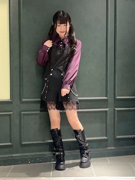 「アイテム（ヘアアクセサリー）」を使った、ぁゅゅさん（レディース・154cm）の秋コーディネート