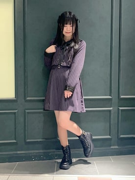 「アイテム（マフラー）」を使った、ぁゅゅさん（レディース・154cm）の秋コーディネート