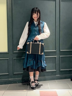 「秋服」｜「アイテム（ベスト）」を使った、ぁゅゅさん（レディース・154cm）の夏コーディネート
