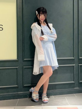 「アイテム（その他アンダーウェア/インナー）」を使った、ぁゅゅさん（レディース・154cm）の夏コーディネート