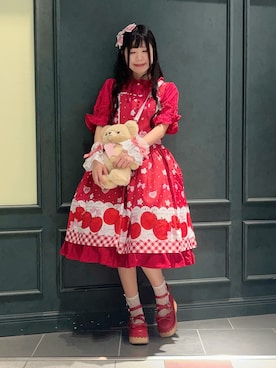「アイテム（チャーム）」を使った、ぁゅゅさん（レディース・154cm）の夏コーディネート