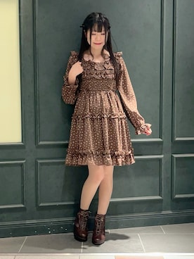 「アイテム（ワンピース/ドレス）」を使った、ぁゅゅさん（レディース・154cm）の秋コーディネート