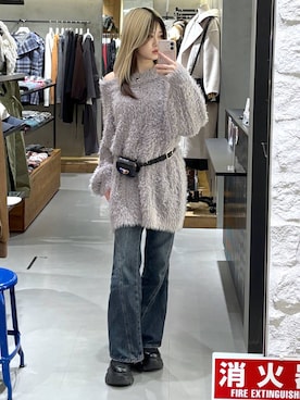 「アイテム（ボディバッグ/ウエストポーチ）」を使った、Miyunさん（レディース・156cm・20代）の冬コーディネート