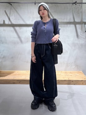 「アイテム（ニットキャップ/ビーニー）」を使った、Miyunさん（レディース・157cm・20代）の夏コーディネート