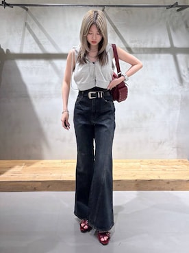 「アイテム（パーカー）」を使った、Miyunさん（レディース・157cm・20代）の夏コーディネート