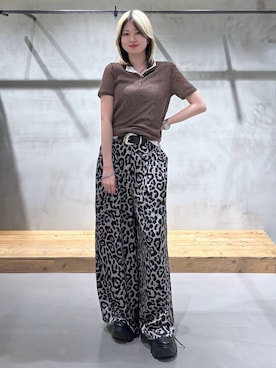 「PAGEBOY（ページボーイ）のプラットチャンキースニーカー（スニーカー、ブラック系）」を使った、Miyunさん（レディース・156cm）の夏コーディネート