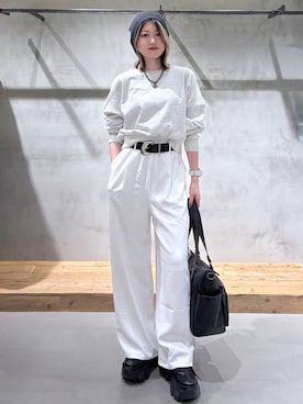 「PBLIM（ページボーイリム）のアイテム」を使った、Miyunさん（レディース・156cm）の冬コーディネート