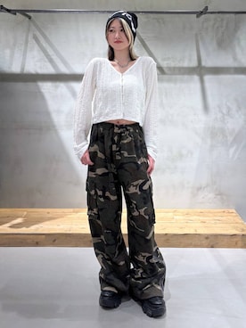 「PAGEBOY（ページボーイ）のアイテム（帽子）」を使った、Miyunさん（レディース・156cm）の春コーディネート