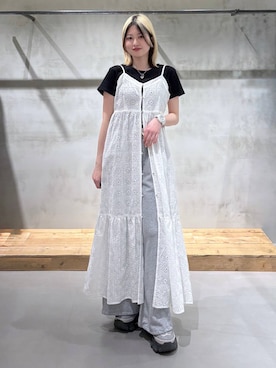 「PAGEBOY（ページボーイ）のデカポウラケパンツ【4color・2size】（スウェットパンツ、グレー系）」を使った、Miyunさん（レディース・156cm）の春コーディネート