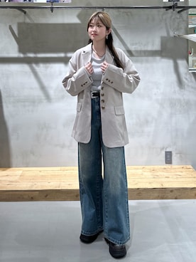 「PAGEBOY（ページボーイ）のアイテム（ジャケット/アウター）」を使った、Miyunさん（骨格ウェーブ・レディース・156cm）の春コーディネート