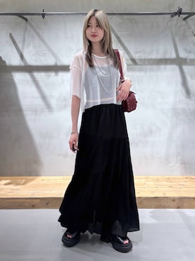 「PAGEBOY（ページボーイ）のアイテム」を使った、Miyunさん（レディース・157cm）の夏コーディネート