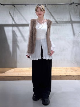 「アイテム（スラックス）」を使った、Miyunさん（レディース・157cm・20代）の夏コーディネート